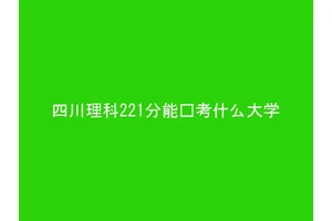 四川理科221分能报考什么大学