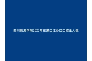 四川旅游学院2023年在黑龙江各专业招生人数