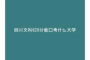 四川文科628分能报考什么大学