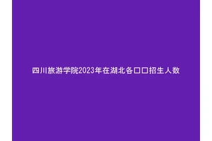四川旅游学院2023年在湖北各专业招生人数