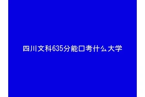 四川文科635分能报考什么大学