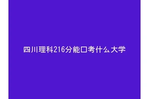 四川理科216分能报考什么大学